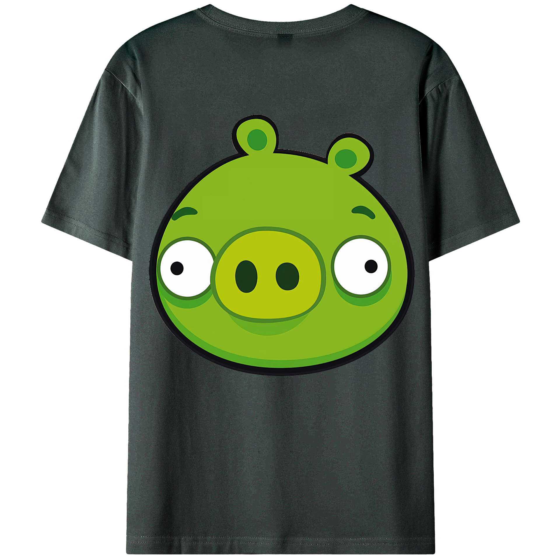 （画像用） Angry Birds アングリーバード 綿100％ メンズ半袖Tシャツ（バックプリント） 通気性